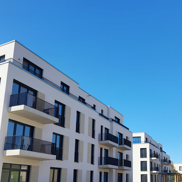 White residential building